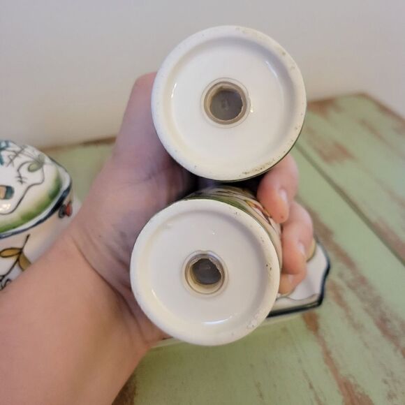 Temptations By Tara Birds Palm Cracker Tray Salt and Pepper Cream & Sugar Set - Picture 8 of 16